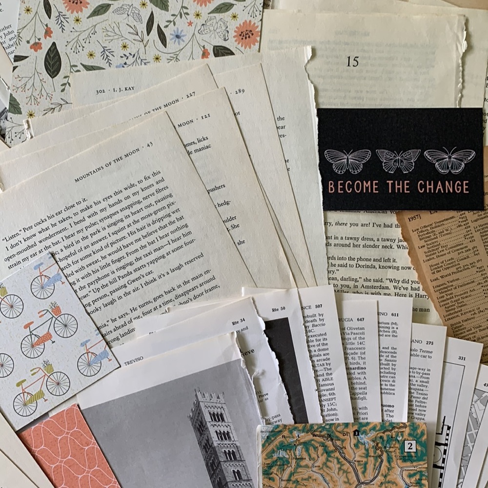 Over 50 vintage book pages for junk journals and paper crafts. Great variety! - Picture 7 of 12